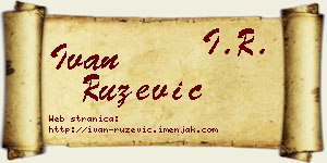 Ivan Ružević vizit kartica